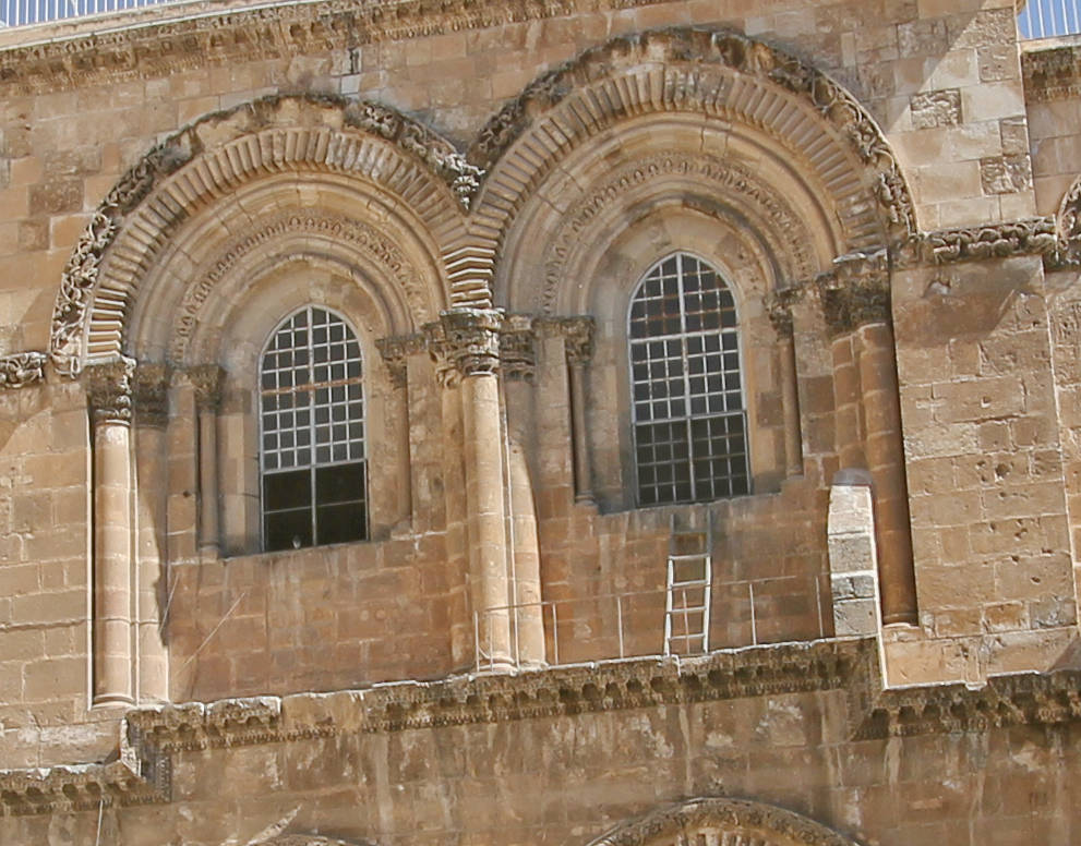 Immovable Ladder,  Church of the Holy Sepulchre, Old City of Jerusalem