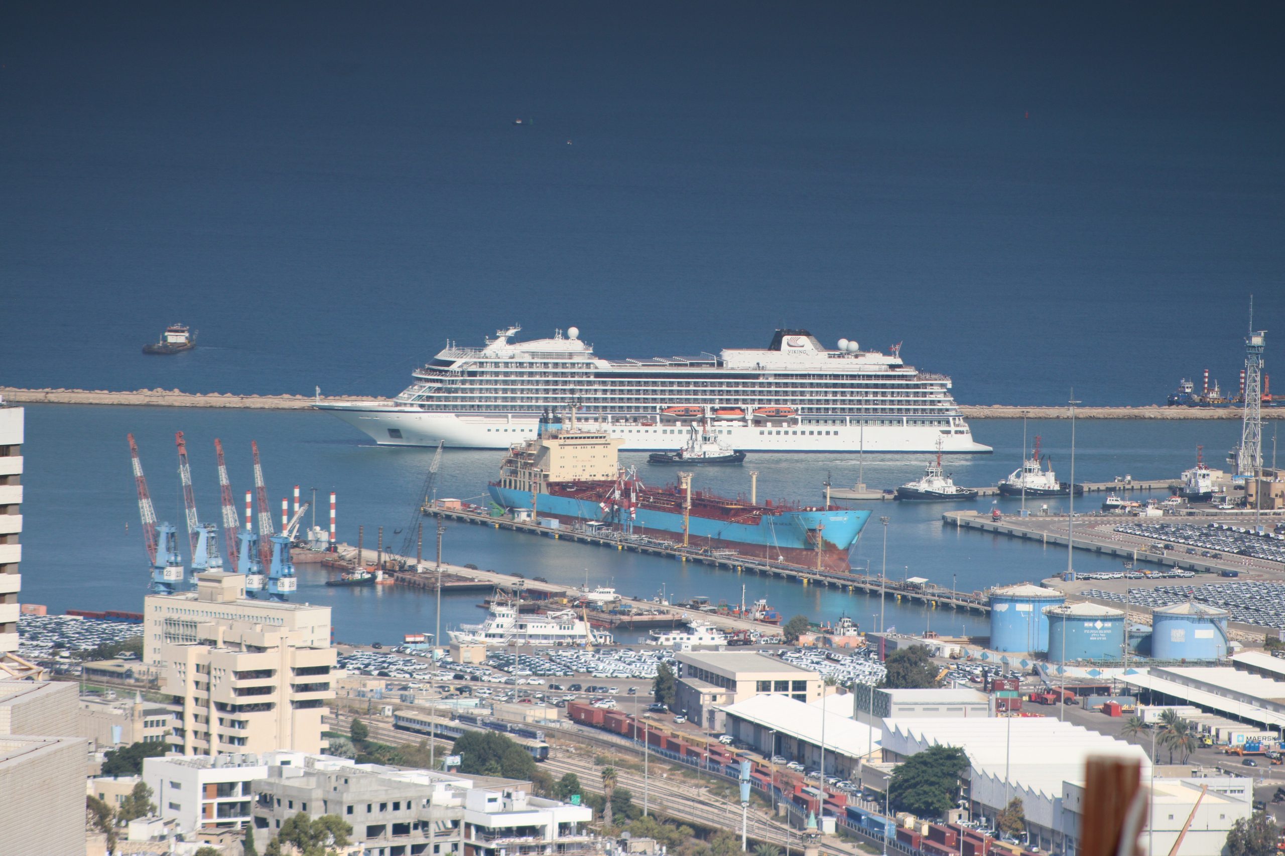 Cruise Ship Viking Sky Arrives to Haifa Port