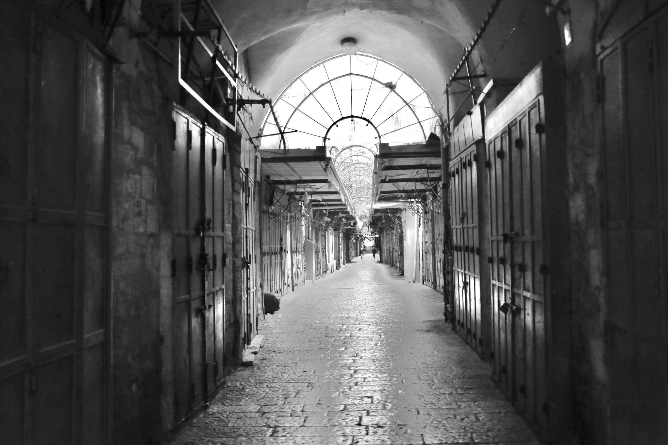 Eerily Empty streets of the Old City of Jerusalem
