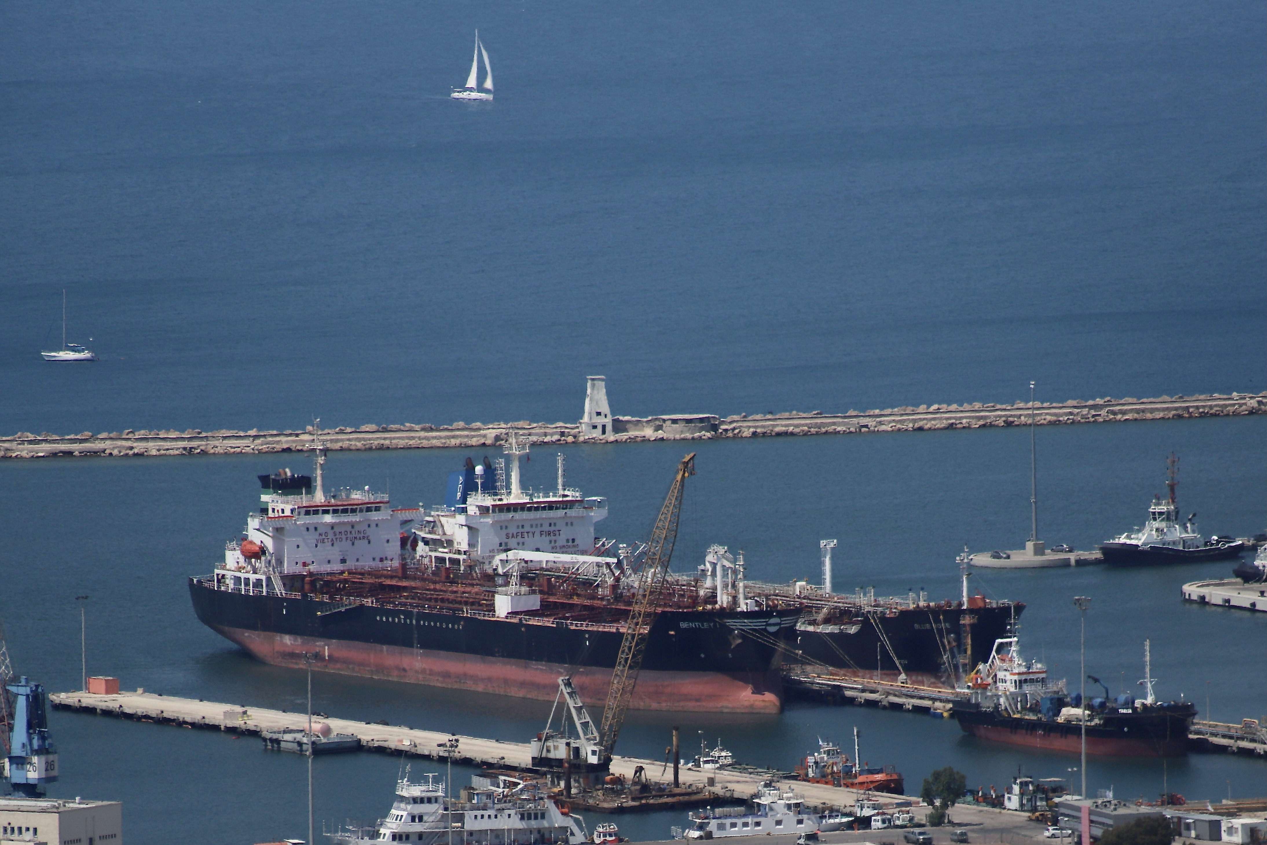 Oil tankers at the Haifa Port