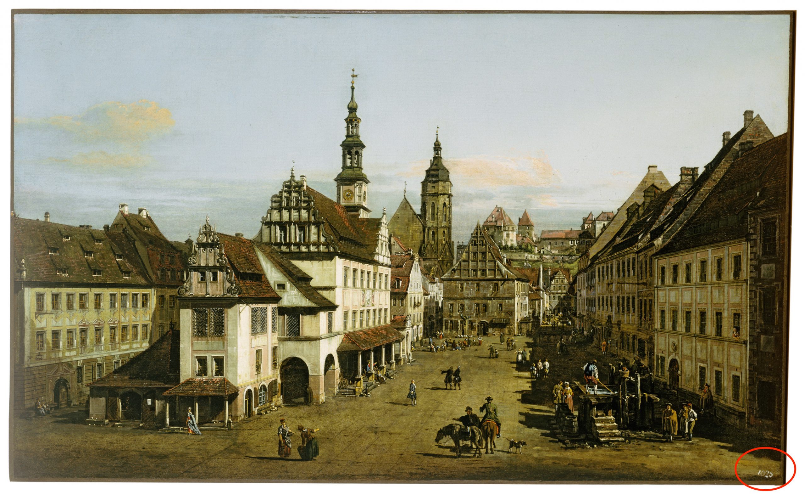 Bernardo Bellotto, The Marketplace at Pirna (c. 1764).