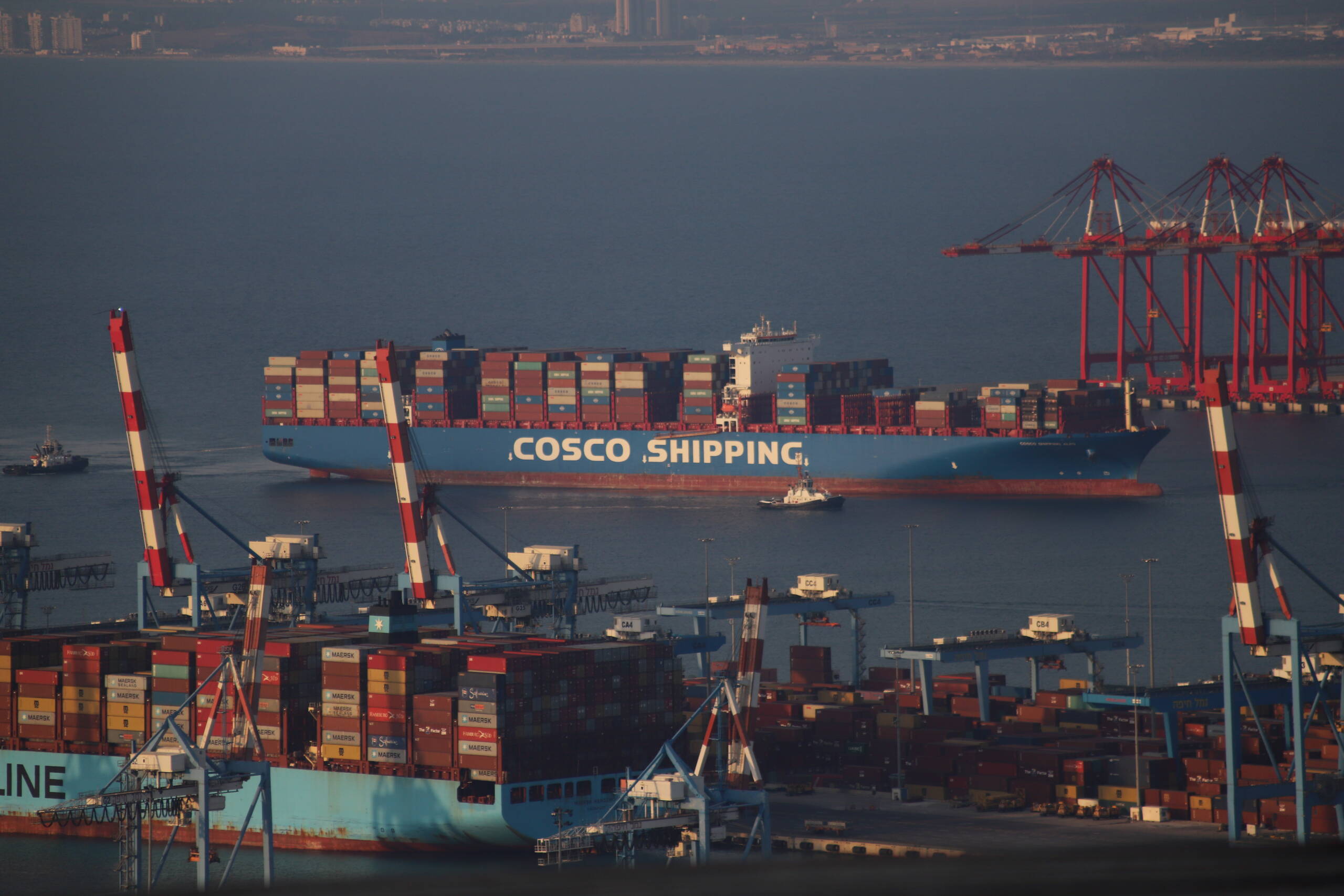 COSCO, the Chinese state-owned shipping giant, has halted its operations in Israel