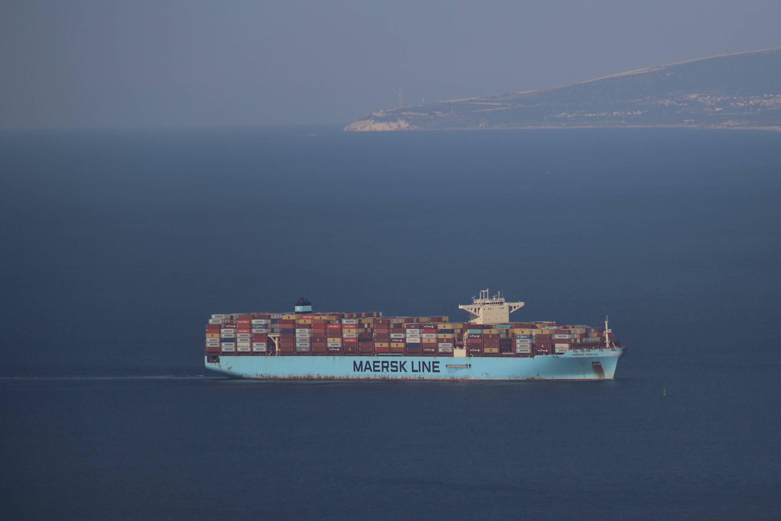 Maersk container ship heading to Haifa Port